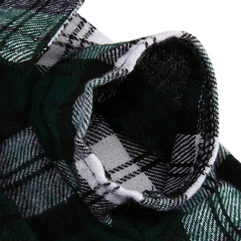 Small Dog/Cat Clothes Plaid Shirt Lapel Coat Jacket Clothes Tops Dog Accessories Clothes for Small Dogs Dog Shirts British Style