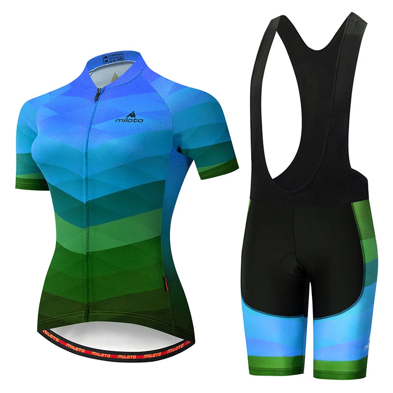 -Women'S Triathlon Short Sleeve Cycling Jersey Sets, Skinsuit Maillot, Bicycle Clothing, Bike Shirts, 2022