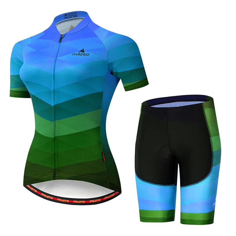 -Women'S Triathlon Short Sleeve Cycling Jersey Sets, Skinsuit Maillot, Bicycle Clothing, Bike Shirts, 2022