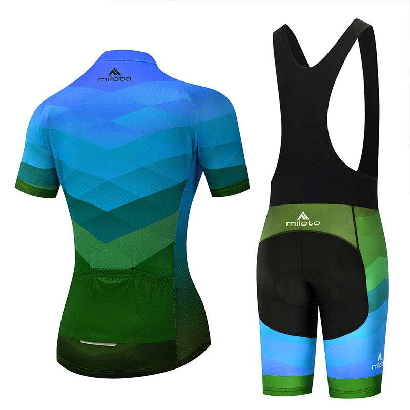 -Women'S Triathlon Short Sleeve Cycling Jersey Sets, Skinsuit Maillot, Bicycle Clothing, Bike Shirts, 2022