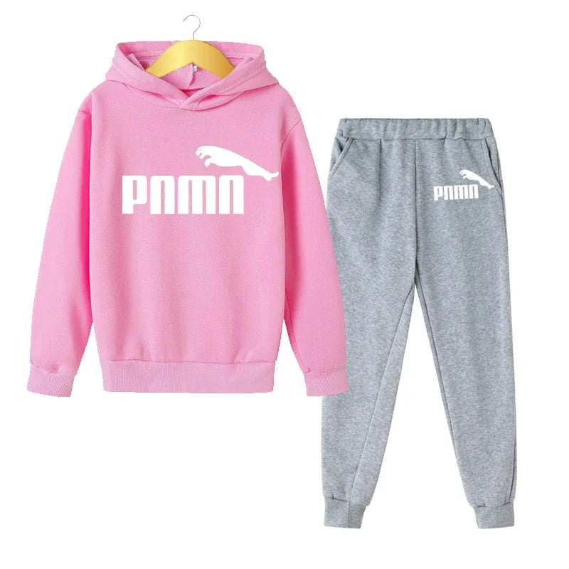 Kids Spring and Autumn Trend 2Pcs Hoodie+Pants Suits 3-14 Yeras Boys Girls Outfit of the Day Tracksuits Children Clothes Sets