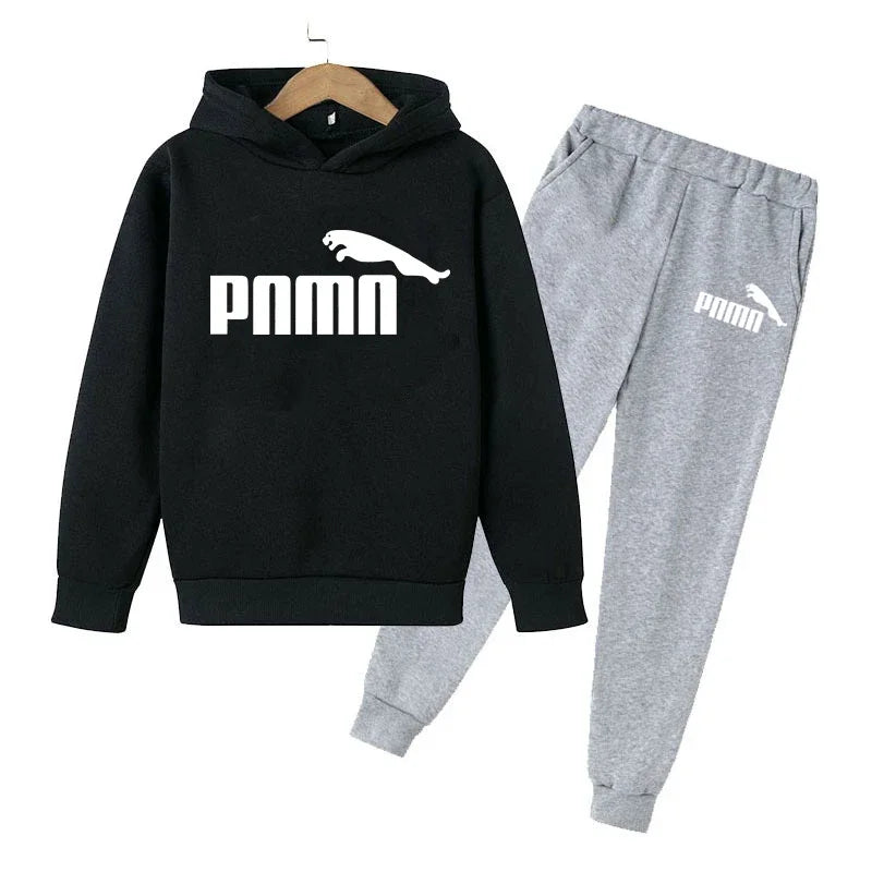 Kids Spring and Autumn Trend 2Pcs Hoodie+Pants Suits 3-14 Yeras Boys Girls Outfit of the Day Tracksuits Children Clothes Sets