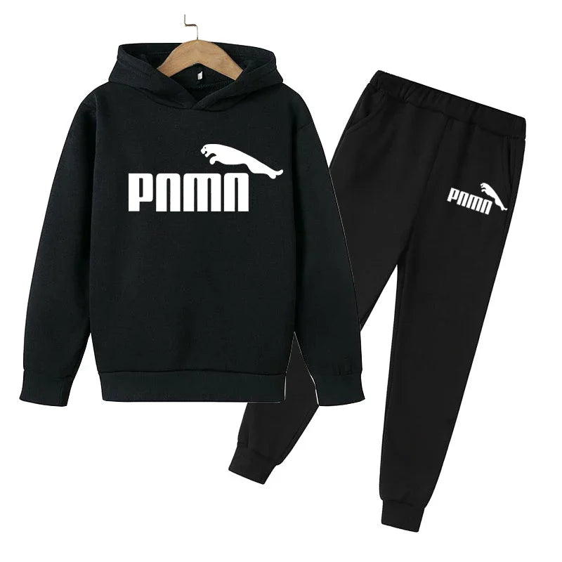Kids Spring and Autumn Trend 2Pcs Hoodie+Pants Suits 3-14 Yeras Boys Girls Outfit of the Day Tracksuits Children Clothes Sets