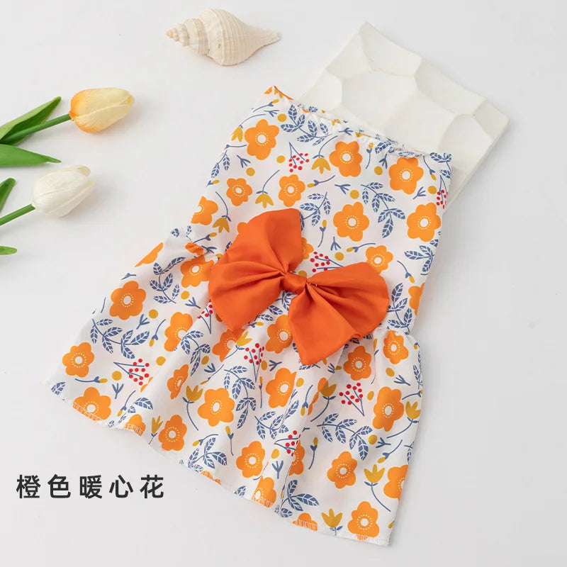 Summer Spring Dog Princess Dress Pet Skirt Cute Dog Dress Bow Lace for Small Medium Puppy Poodle Chihuahua Clothes