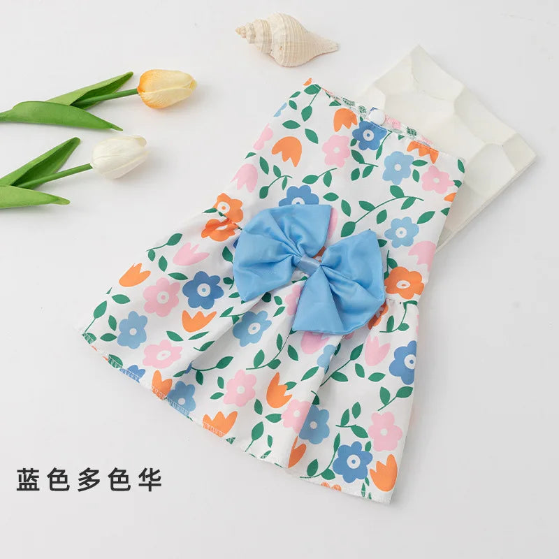 Summer Spring Dog Princess Dress Pet Skirt Cute Dog Dress Bow Lace for Small Medium Puppy Poodle Chihuahua Clothes
