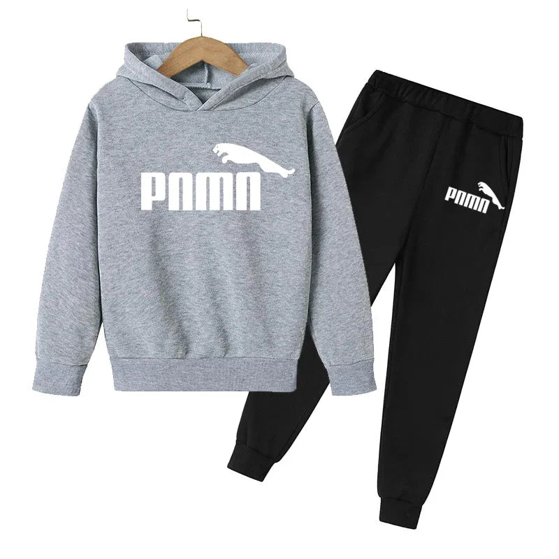 Kids Spring and Autumn Trend 2Pcs Hoodie+Pants Suits 3-14 Yeras Boys Girls Outfit of the Day Tracksuits Children Clothes Sets