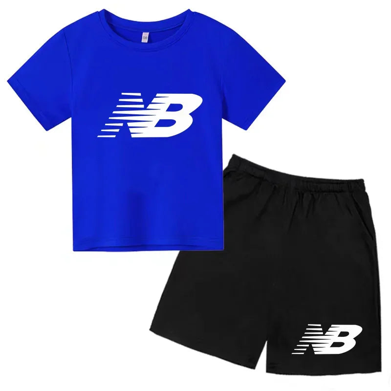 Kids Summer T-Shirt Shorts Set Multi-Colored Boys and Girls Ages 3-13 Casual 2-Piece Set the Preferred Children'S Gift