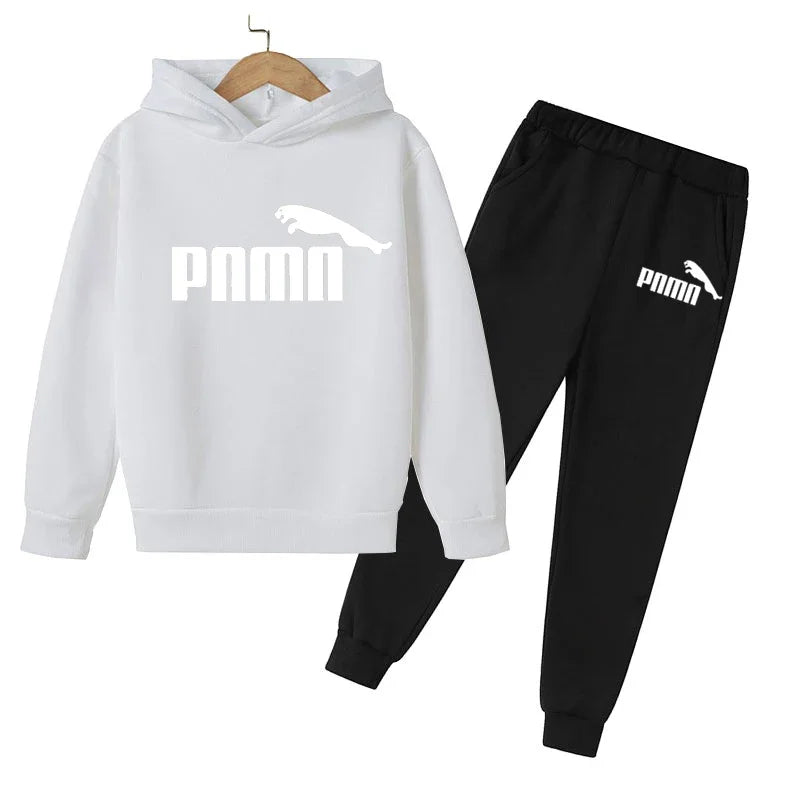 Kids Spring and Autumn Trend 2Pcs Hoodie+Pants Suits 3-14 Yeras Boys Girls Outfit of the Day Tracksuits Children Clothes Sets