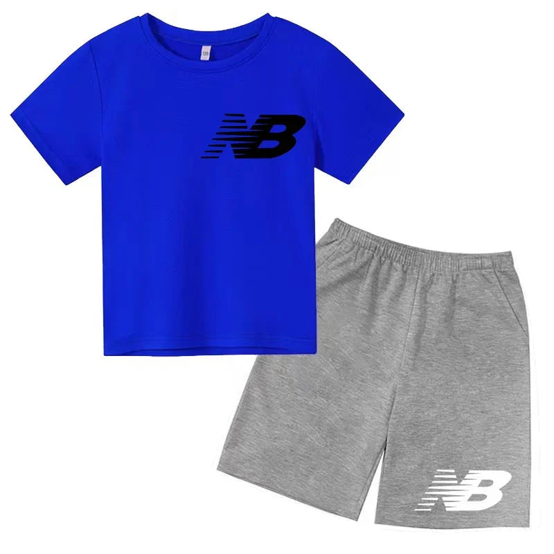 Kids Summer T-Shirt Shorts Set Multi-Colored Boys and Girls Ages 3-13 Casual 2-Piece Set the Preferred Children'S Gift