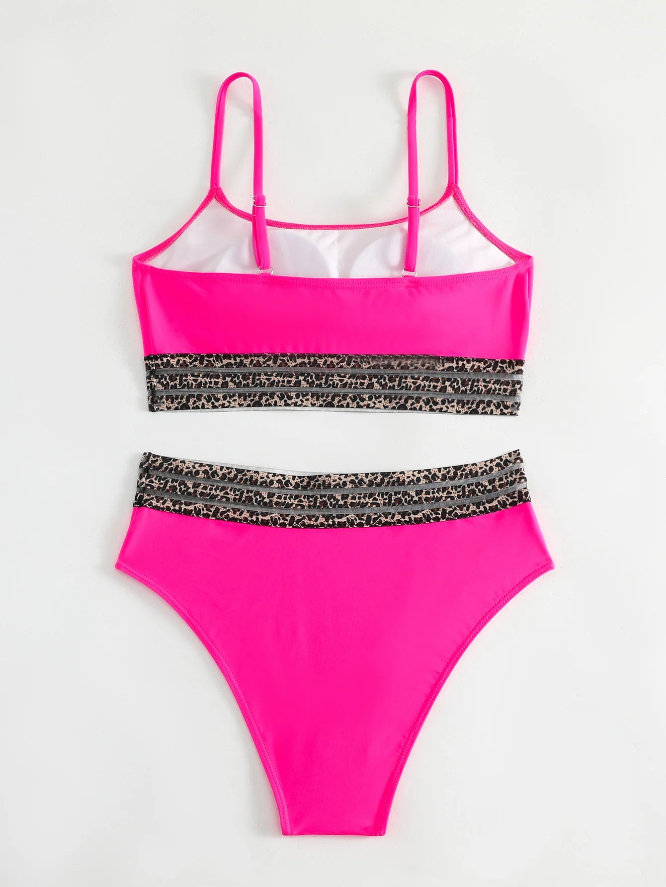 High Waist Bikinis 2025 Strappy Swimsuit Women Mesh Tape Sexy Swimwear Female Bathers Bathing Swimming Swim Suit Beachwear XXL
