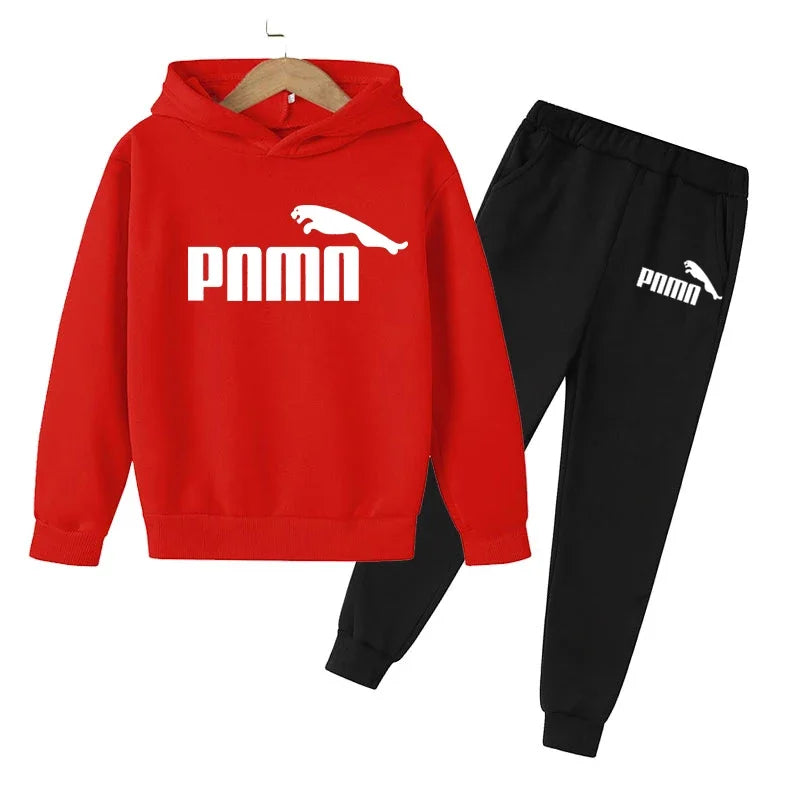 Kids Spring and Autumn Trend 2Pcs Hoodie+Pants Suits 3-14 Yeras Boys Girls Outfit of the Day Tracksuits Children Clothes Sets