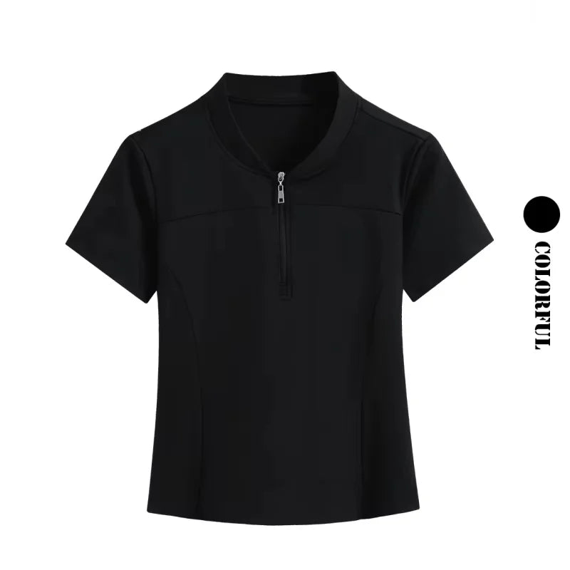 Women Tennis Skirt Set Summer Slim Fit Lightweight Gym Outfit 2 Piece Sport Top Skort Suit 2Pcs Tracksuit Ladies Golf Wear