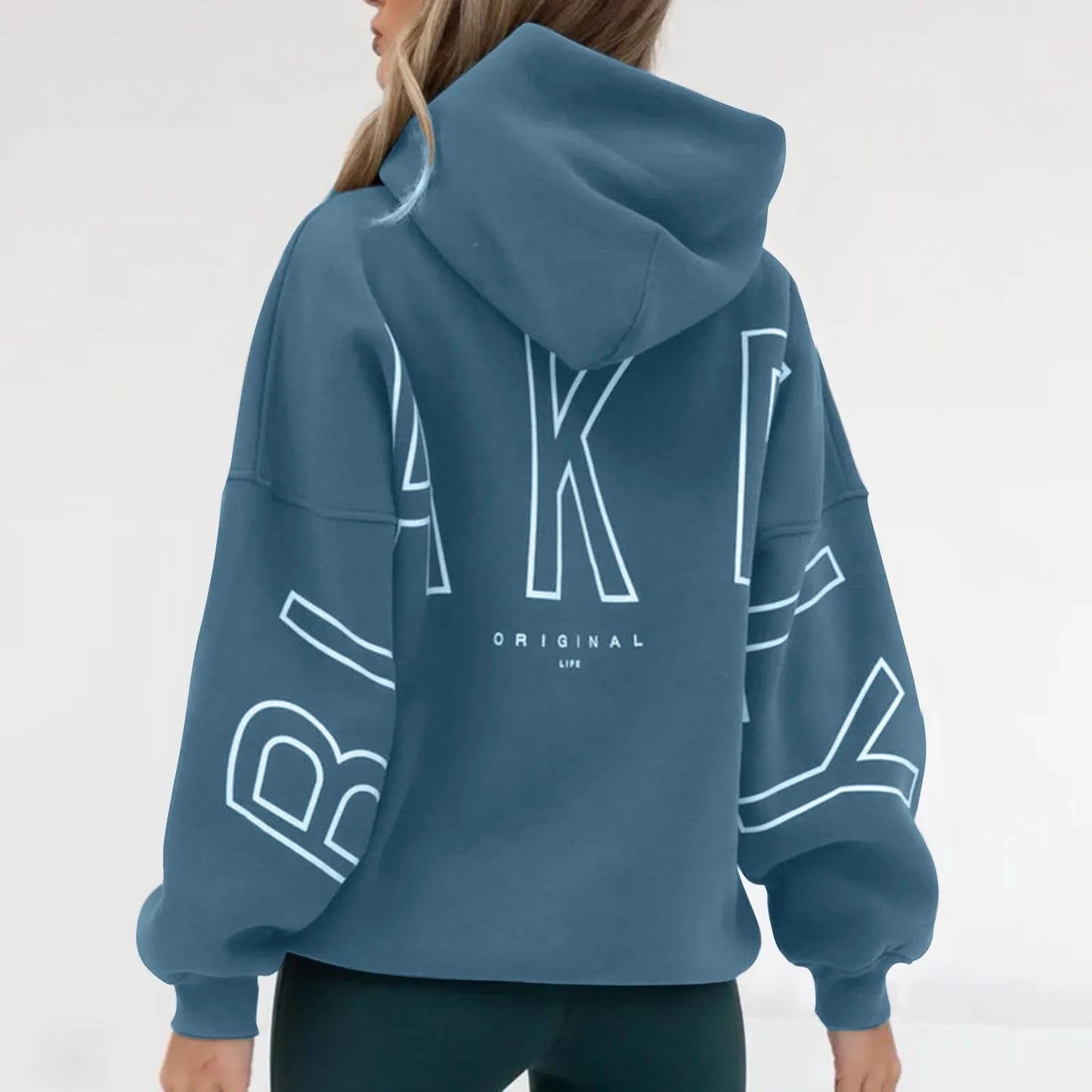 Classic Solid Color Simple Lazy Style Basic Hoodies for Men and Women Letter Printed Soft Sports Pullover Sweatshirt