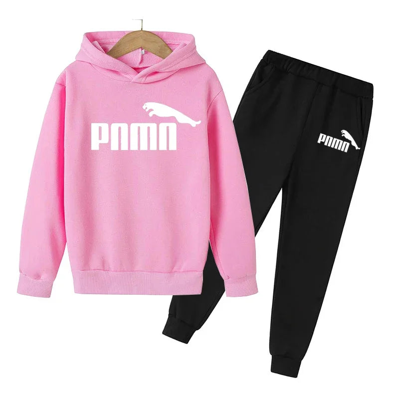 Kids Spring and Autumn Trend 2Pcs Hoodie+Pants Suits 3-14 Yeras Boys Girls Outfit of the Day Tracksuits Children Clothes Sets