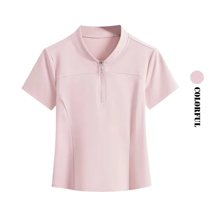 Women Tennis Skirt Set Summer Slim Fit Lightweight Gym Outfit 2 Piece Sport Top Skort Suit 2Pcs Tracksuit Ladies Golf Wear
