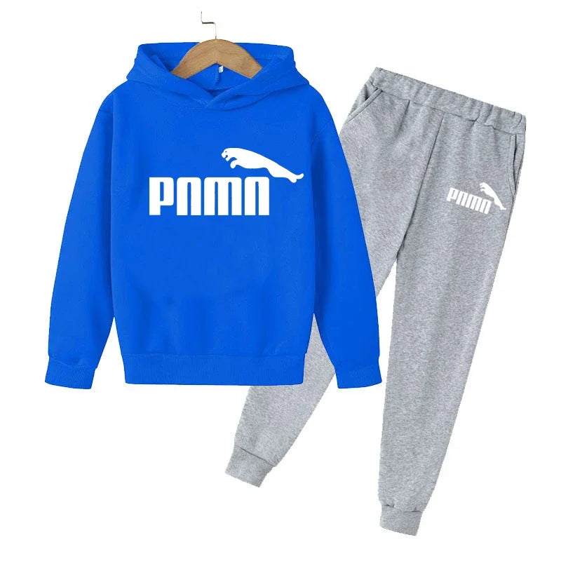 Kids Spring and Autumn Trend 2Pcs Hoodie+Pants Suits 3-14 Yeras Boys Girls Outfit of the Day Tracksuits Children Clothes Sets