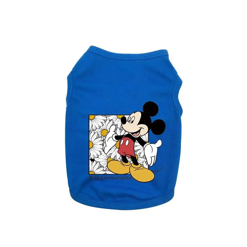 Disney Summer Dog Clothes This Cotton Pet Vest Clothes for Small Dogs Mickey Dog Clothing Chihuahua Puppy Yorkshire T-Shirt