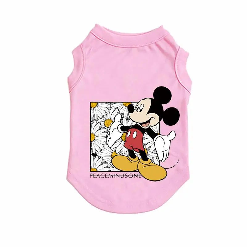Disney Summer Dog Clothes This Cotton Pet Vest Clothes for Small Dogs Mickey Dog Clothing Chihuahua Puppy Yorkshire T-Shirt