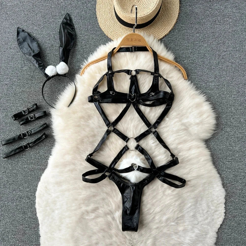 Women'S Bras Women'S Underwear Sets Sexy Lingerie Outfit Bra and Panty Set Woman Clothes Attractive Chest Suspenders below Sex