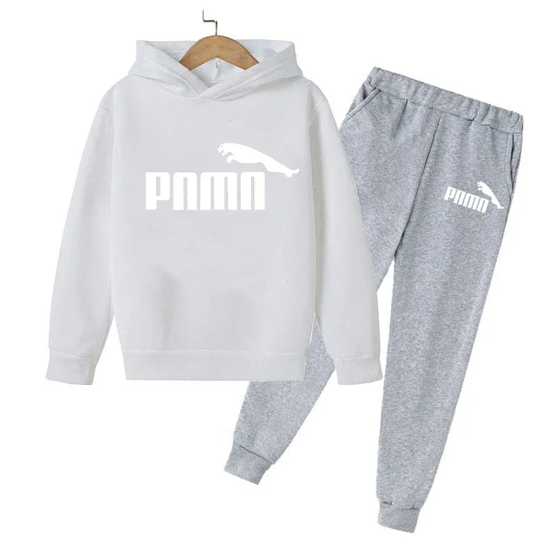 Kids Spring and Autumn Trend 2Pcs Hoodie+Pants Suits 3-14 Yeras Boys Girls Outfit of the Day Tracksuits Children Clothes Sets