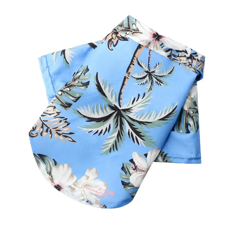 Spring and Summer Small and Medium Dogs Beach Pineapple Shirt Hawaiian Pet Dogs Cats Pets Basketball Clothes Sunshade Hat