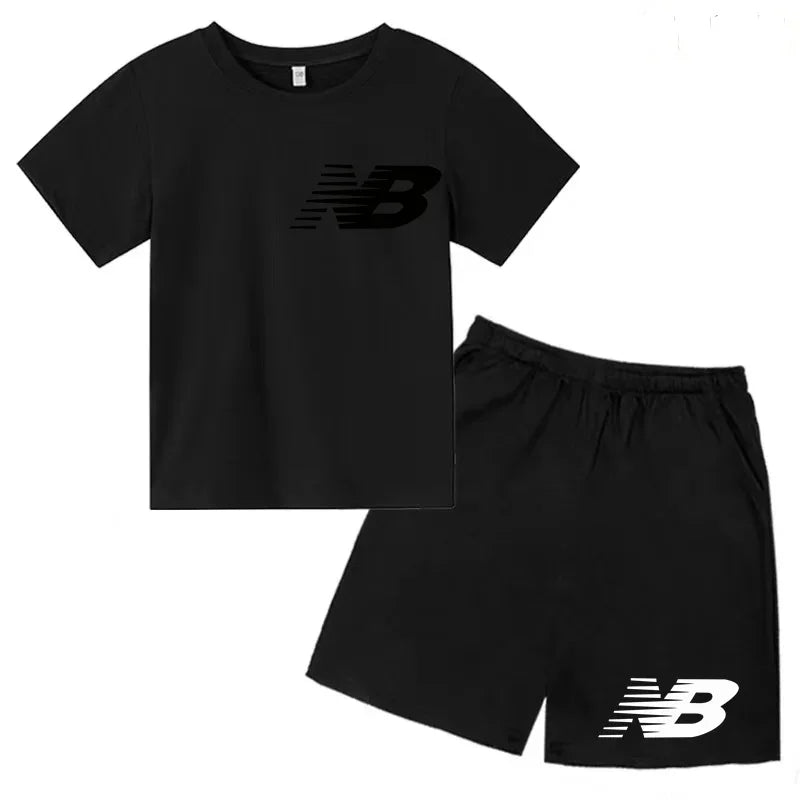 Kids Summer T-Shirt Shorts Set Multi-Colored Boys and Girls Ages 3-13 Casual 2-Piece Set the Preferred Children'S Gift