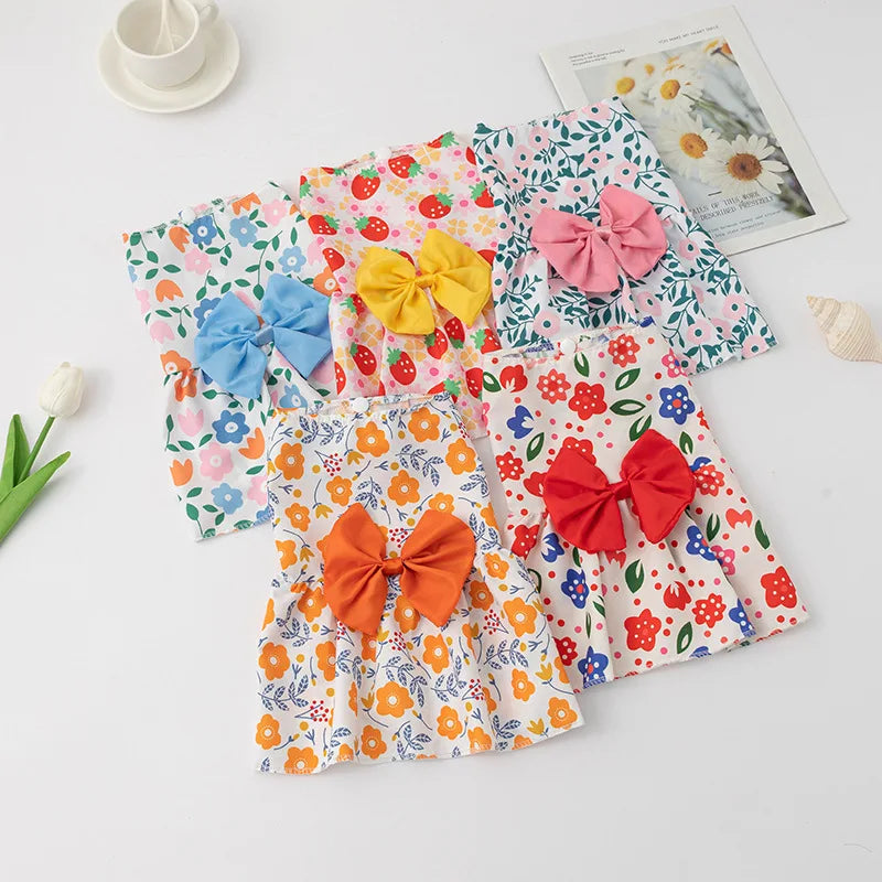 Summer Spring Dog Princess Dress Pet Skirt Cute Dog Dress Bow Lace for Small Medium Puppy Poodle Chihuahua Clothes