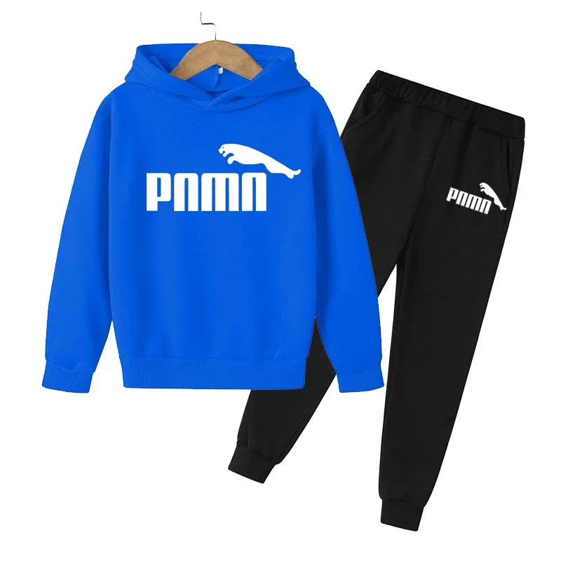Kids Spring and Autumn Trend 2Pcs Hoodie+Pants Suits 3-14 Yeras Boys Girls Outfit of the Day Tracksuits Children Clothes Sets