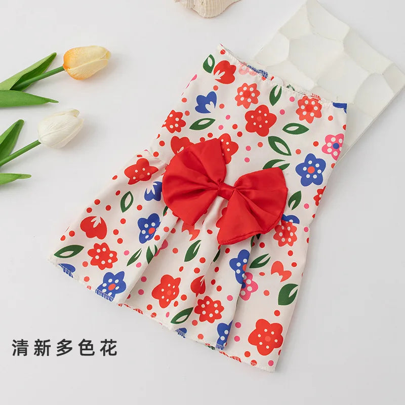 Summer Spring Dog Princess Dress Pet Skirt Cute Dog Dress Bow Lace for Small Medium Puppy Poodle Chihuahua Clothes