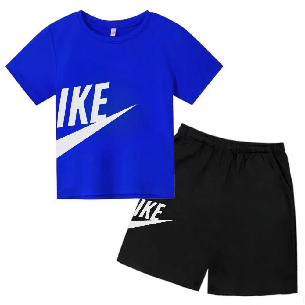 Children'S Clothing Kids & Teen T-Shirt Set Summer Top + Shorts 2 Piece Set Short Sleeve Casual Fashion Boys Girls Kids Set