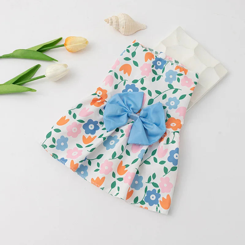 Summer Spring Dog Princess Dress Pet Skirt Cute Dog Dress Bow Lace for Small Medium Puppy Poodle Chihuahua Clothes
