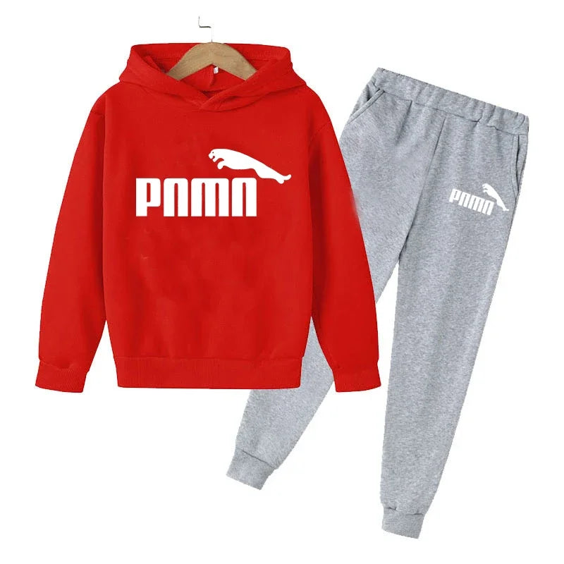 Kids Spring and Autumn Trend 2Pcs Hoodie+Pants Suits 3-14 Yeras Boys Girls Outfit of the Day Tracksuits Children Clothes Sets