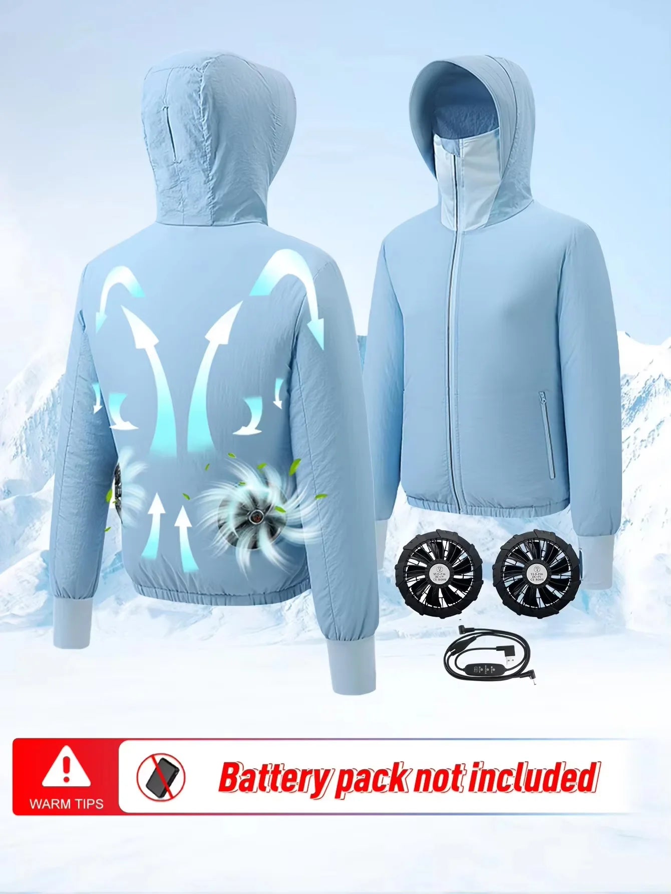 Summer Couple Style Air Conditioning Clothing Ice Jacket with Fan Travel Sunscreen Skin Clothes Breathable Outdoor Work Clothes
