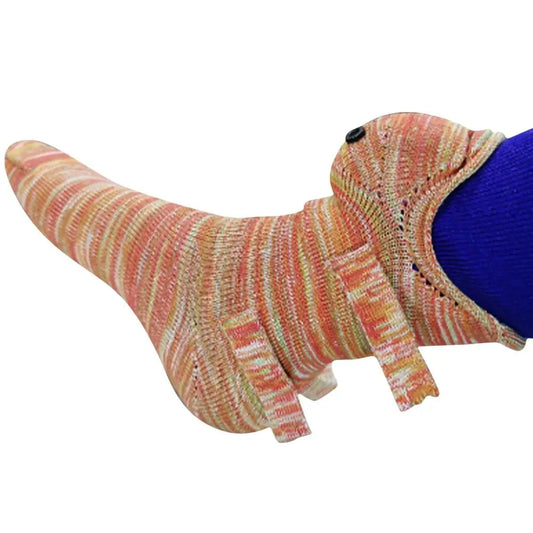 Creative Chameleon Crocodile Knitted Socks Funny Shark Carp Knitting Stockings Novelty Wide Mouth 3D Animal Socks Holiday Gift