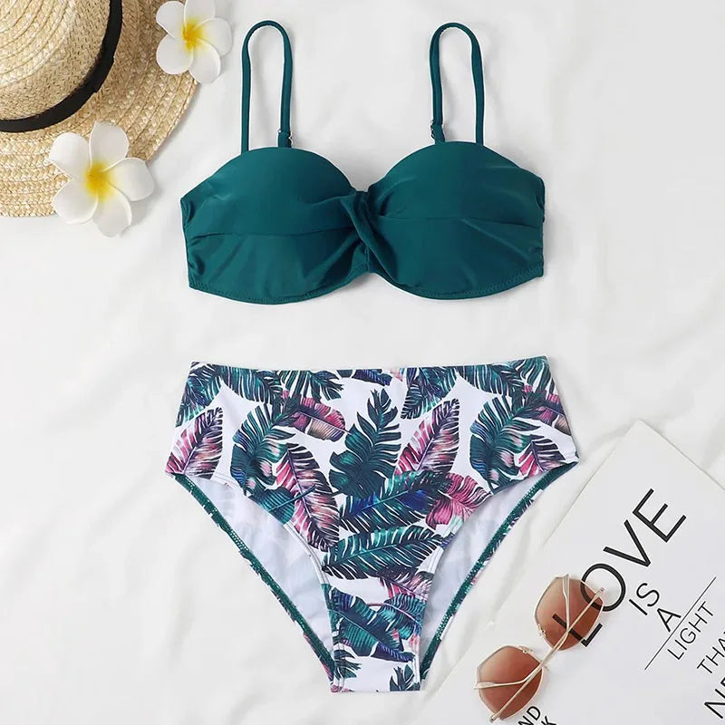 Push up Bikini Set Women 2025 Swimsuit Sexy Bow Biquini Lace up Summer Bathing Suit Lady Two Pieces Swimwear Woman Beachwear L