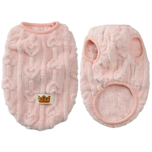 Fleece Dog Clothes for Small Medium Dogs Cats Warm Winter Pet Vest Jacket Cute Print Chihuahua Yorkie Coat Costume Puppy Outfits