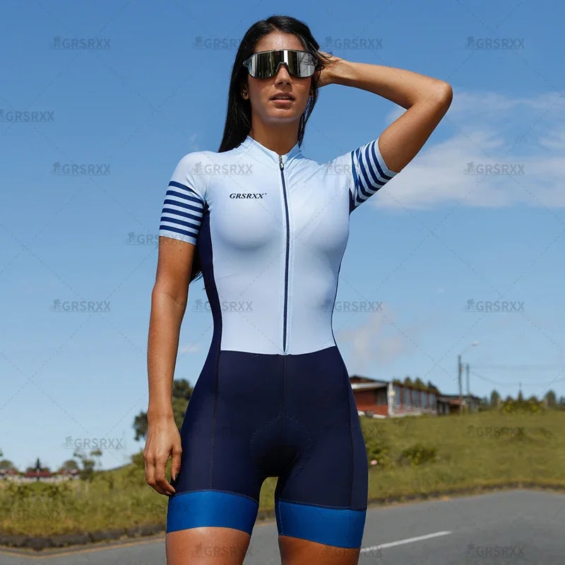 GRSRXX Pro Team Triathlon Bodysuit Set Women'S Breathable Cycling Suit One-Piece Suit Macaquinho Ciclismo Feminino Cycling Suit