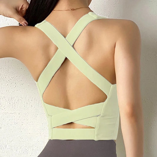 Solid Sports Bra Fitness High Support Underwear Women Blouse Push up Sexy Yoga Crop Top Running Gym Shirt Activewear
