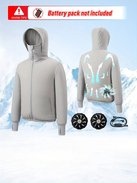 Summer Couple Style Air Conditioning Clothing Ice Jacket with Fan Travel Sunscreen Skin Clothes Breathable Outdoor Work Clothes