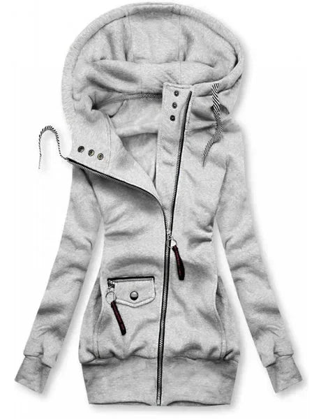 Women Oversize Hoodies Sweatshirts Pullovers Hoodie Female Patchwork Sweatshirt Autumn Warm Hoody Zipper up Tops