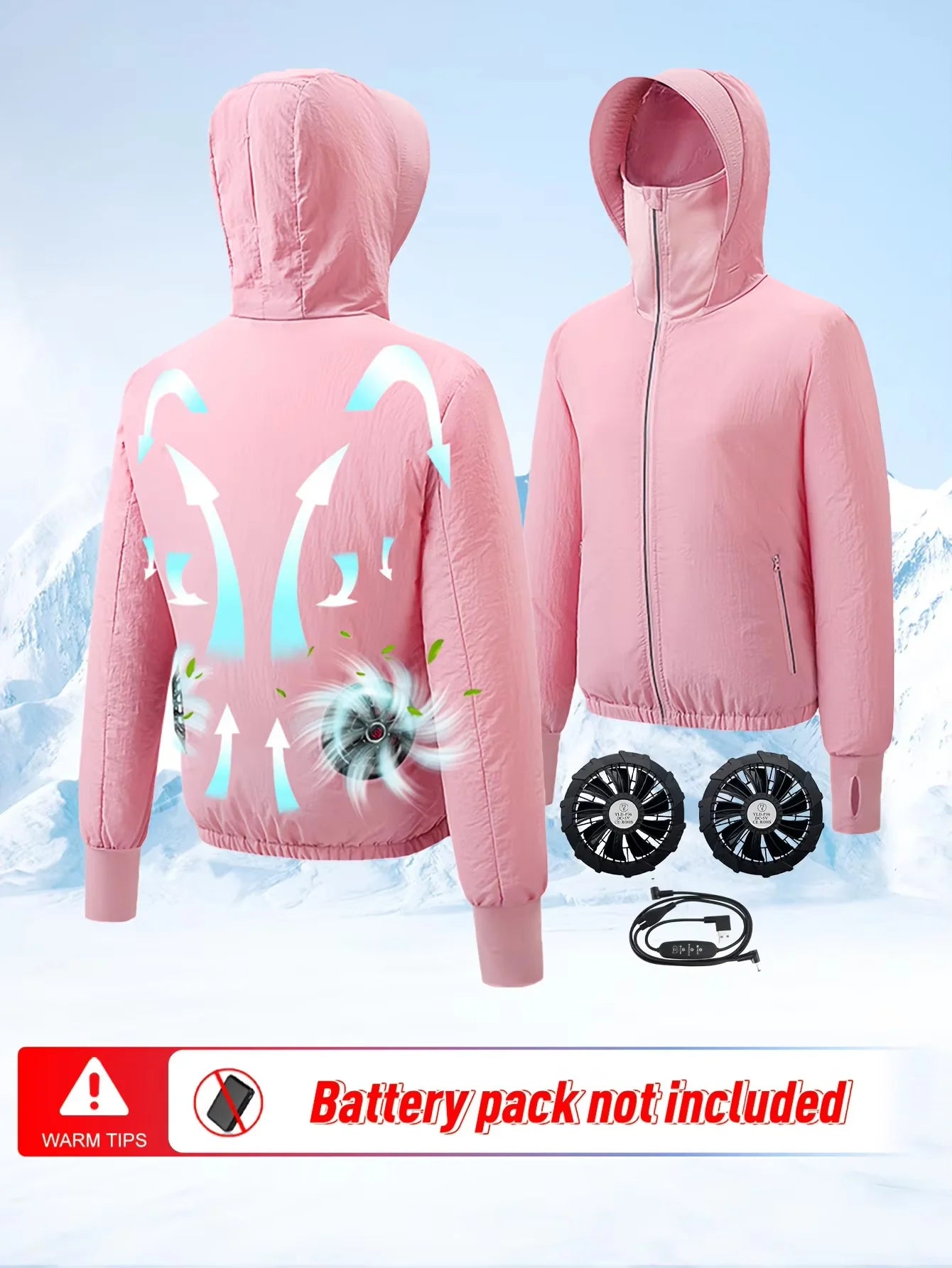 Summer Couple Style Air Conditioning Clothing Ice Jacket with Fan Travel Sunscreen Skin Clothes Breathable Outdoor Work Clothes