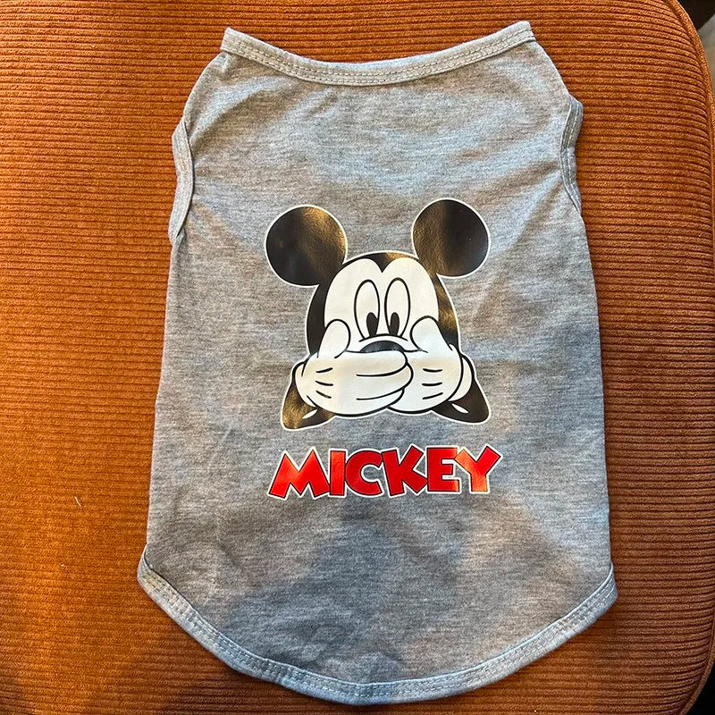 Disney Summer Dog Clothes This Cotton Pet Vest Clothes for Small Dogs Mickey Dog Clothing Chihuahua Puppy Yorkshire T-Shirt