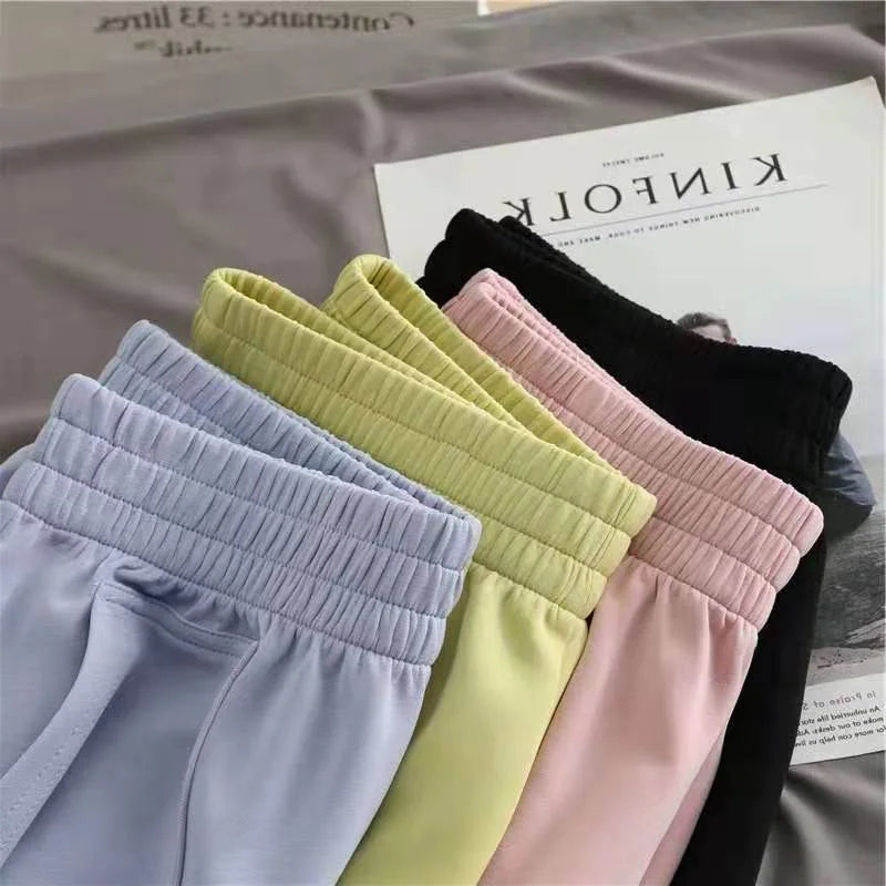 Women Simple Soft Shorts Large Size Casual Shorts Yoga Beach Pants Female Sports Shorts Wide Leg Bottoms Hot Streetwear