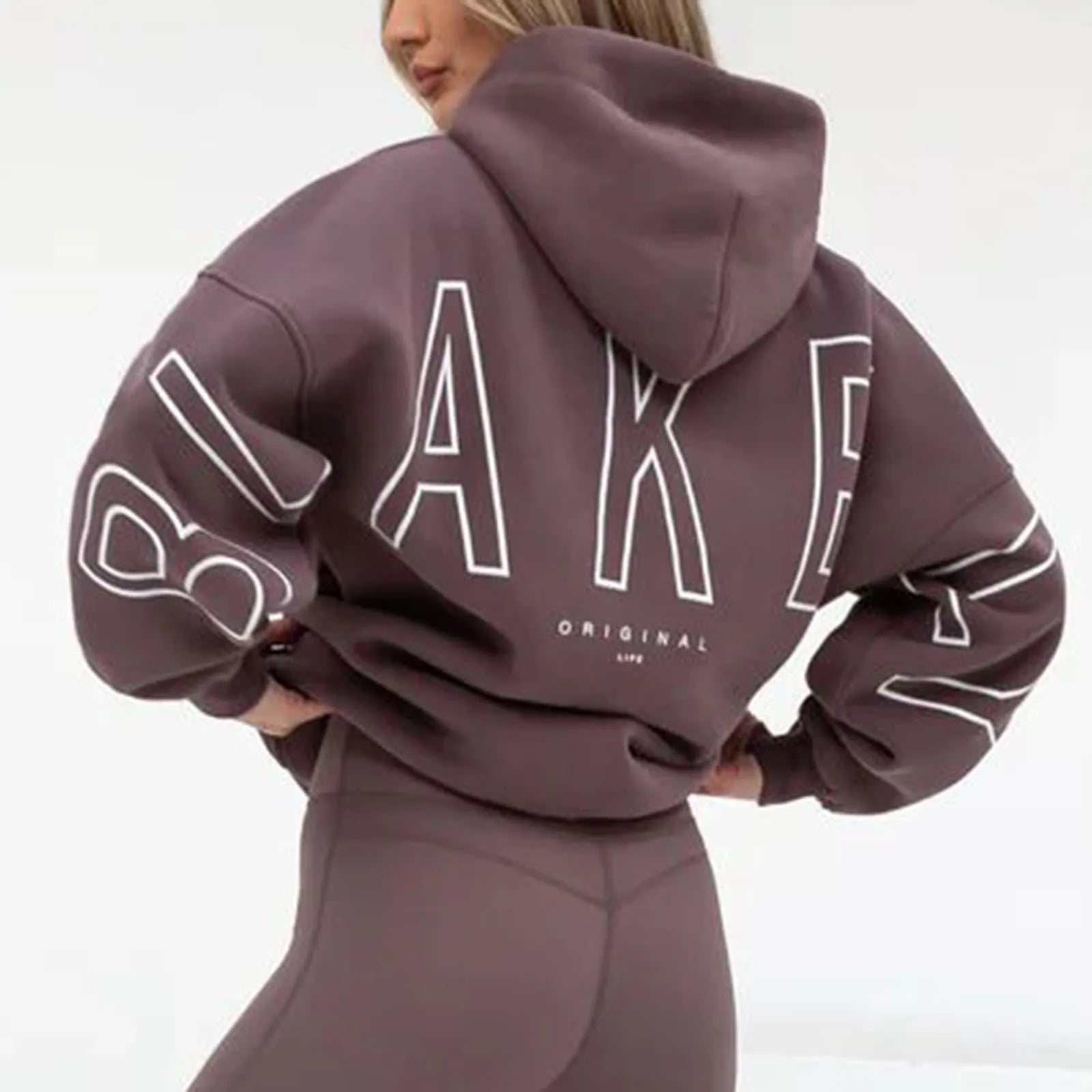 Classic Solid Color Simple Lazy Style Basic Hoodies for Men and Women Letter Printed Soft Sports Pullover Sweatshirt