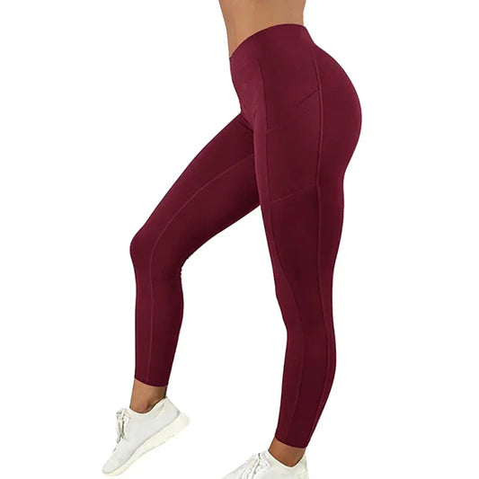 New plus Size Pocket Yoga Pants Women Leggings High Waist 