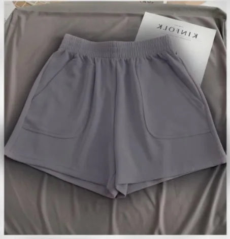 Women Simple Soft Shorts Large Size Casual Shorts Yoga Beach Pants Female Sports Shorts Wide Leg Bottoms Hot Streetwear