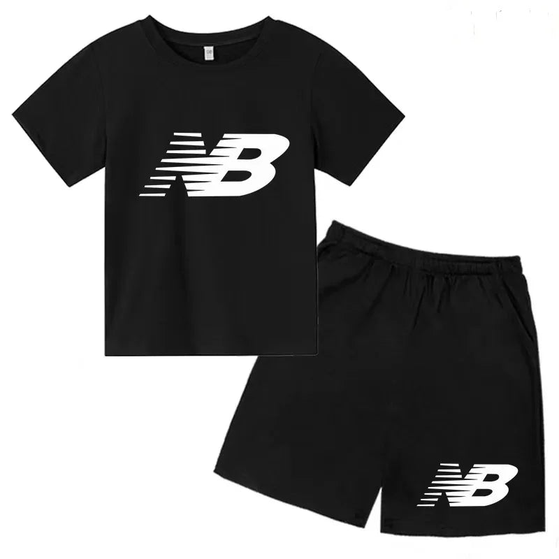 Kids Summer T-Shirt Shorts Set Multi-Colored Boys and Girls Ages 3-13 Casual 2-Piece Set the Preferred Children'S Gift