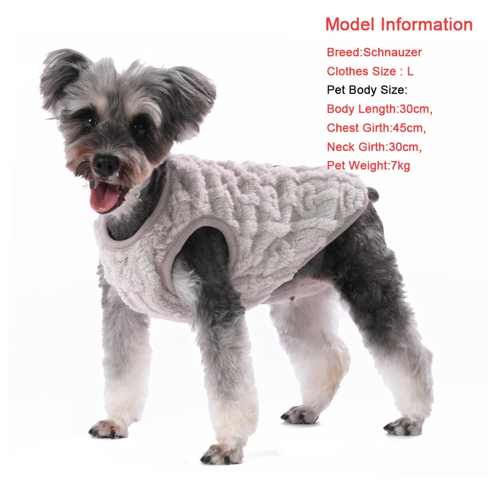 Fleece Dog Clothes for Small Medium Dogs Cats Warm Winter Pet Vest Jacket Cute Print Chihuahua Yorkie Coat Costume Puppy Outfits