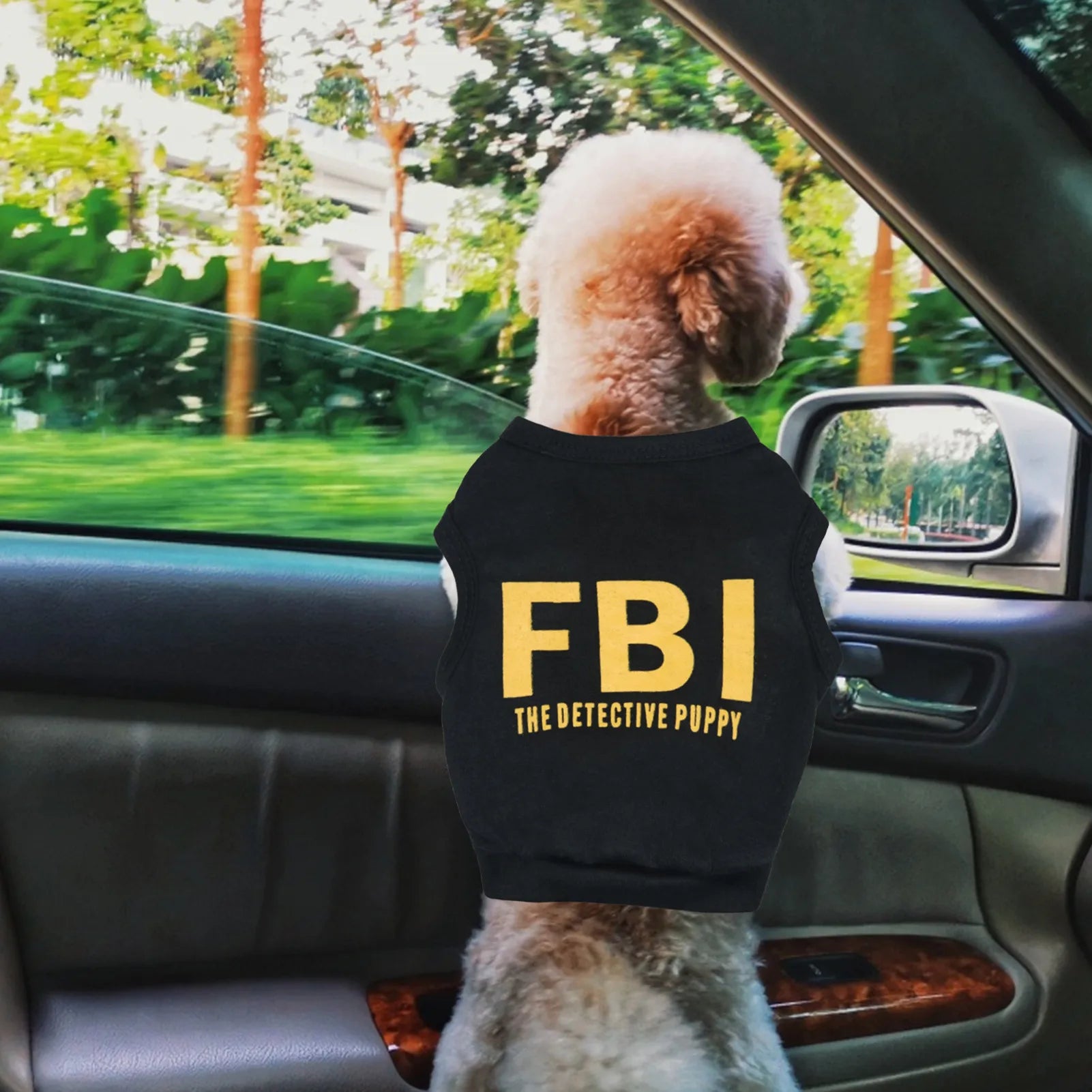 Summer Cotton Breathable Pet Dog Clothes FBI Camouflage Letter Print Small Dogs Vest T Shirt XS-L Puppy Police Vests Clothing