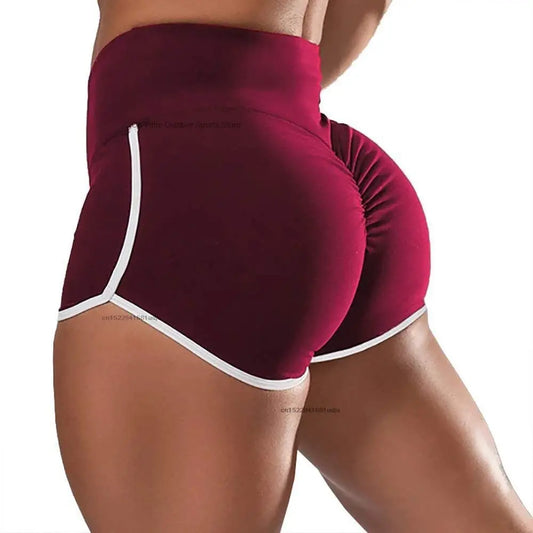 Summer Women Underwear Big Size Shorts Sexy Solid Color High Waist Sports Running Tight Hip Lifting Shorts Yoga Bottom Pants